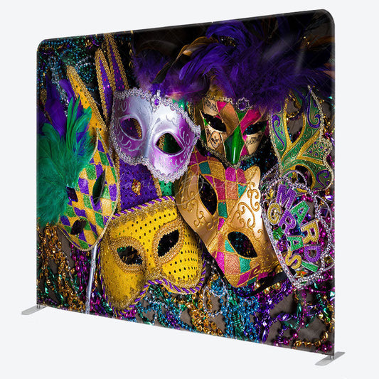 Lofaris Feather Mask Masquerade Party Pillow Case Backdrop