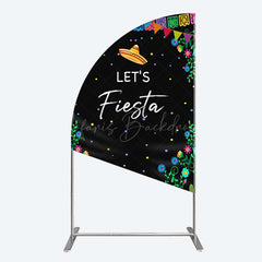 Lofaris Fiesta Floral Mexican Decor Party Half Moon Arch Backdrop