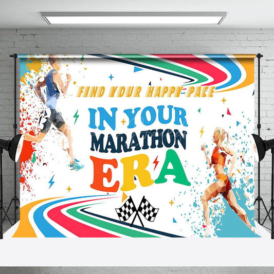 Lofaris Fine Your Happy Pace In Marathon Era Backdrop