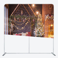 Lofaris Fireplace Bedroom Christmas Pillow Case Backdrop