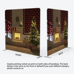 Lofaris Fireplace Tree Stocking Christmas Pillow Case Backdrop