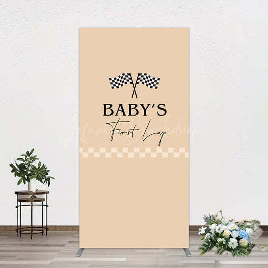 Lofaris First Lap Race Theme Sweet Birthday Rectangle Backdrop