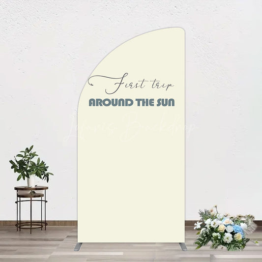 Lofaris First Trip Around The Sun Birthday Half Moon Arch Backdrop