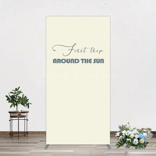 Lofaris First Trip Around The Sun Birthday Rectangle Backdrop