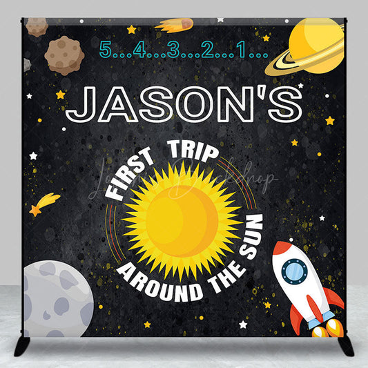 Lofaris First Trip Around The Sun Custom Birthday Backdrop