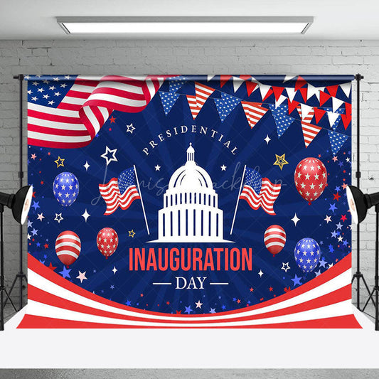 Lofaris Flag Balloons White House Inauguration Day Backdrop