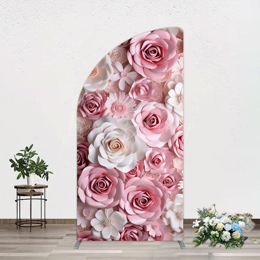 Lofaris Floral 3D Effect Pattern Photography Half Moon Arch Backdrop