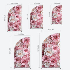 Lofaris Floral 3D Effect Pattern Photography Half Moon Arch Backdrop
