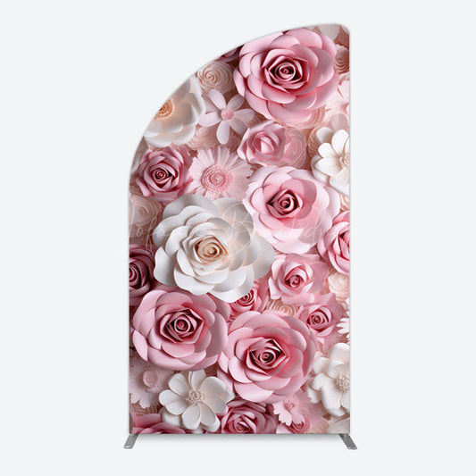 Lofaris Floral 3D Effect Pattern Photography Half Moon Arch Backdrop