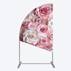 Lofaris Floral 3D Effect Pattern Photography Half Moon Arch Backdrop