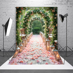 Lofaris Floral Arch Candle Corridor Photography Backdrop