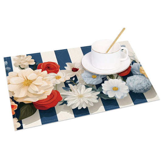 Lofaris Floral Art Sweet Elegant Color Set of 4 Placemats