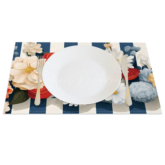 Lofaris Floral Art Sweet Elegant Color Set of 4 Placemats