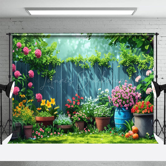 Lofaris Floral Backyard With Sunshine Sweet Spring Backdrop