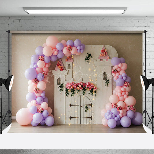Lofaris Floral Balloon Arch Castle Board Wedding Backdrop
