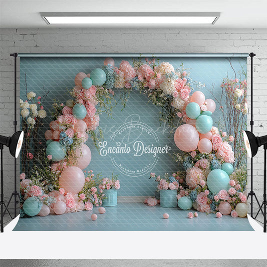 Lofaris Floral Balloon Arch Elegant Wedding Photo Backdrop