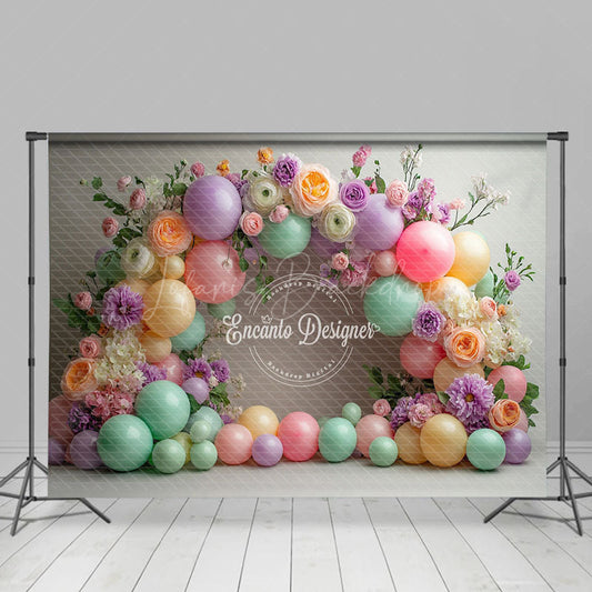 Lofaris Floral Balloon Arch Pure Elegant Wedding Backdrop