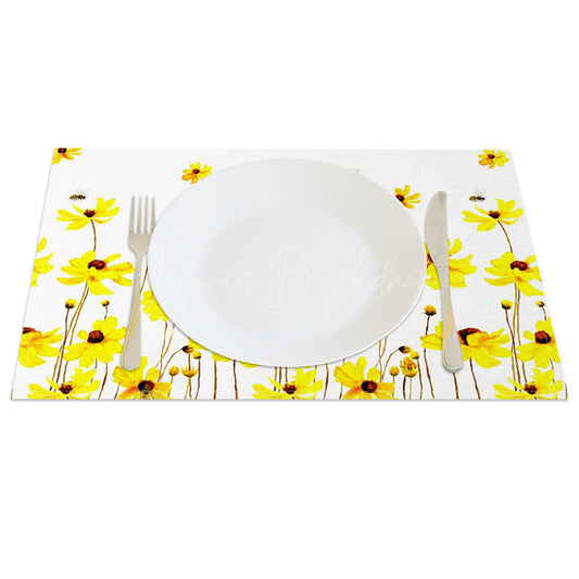 Lofaris Floral Bees Fresh Spring Party Set of 4 Placemats