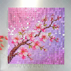 Lofaris Floral Bloom Shimmer Wall Backdrop Custom Sequins Party Decor
