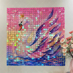 Lofaris Floral Bloom Shimmer Wall Backdrop Custom Sequins Party Decor