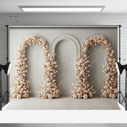 Lofaris Floral Boho Arch Sweet Retro Wall Wedding Backdrop