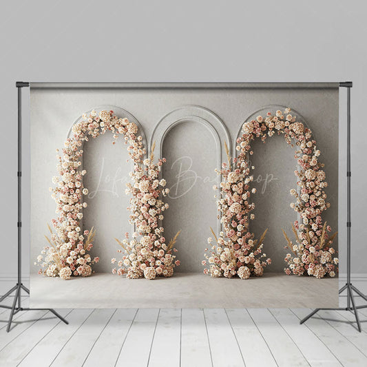 Lofaris Floral Boho Arch Sweet Retro Wall Wedding Backdrop
