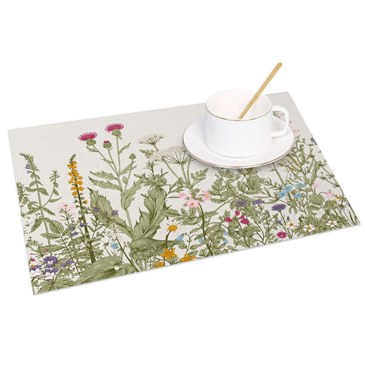 Lofaris Floral Boho Spring Garden Vibe Set of 4 Placemats