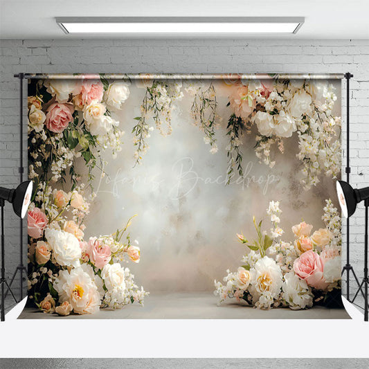 Lofaris Floral Bouquet Surrounds Freshness Wedding Backdrop
