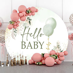 Lofaris Floral Elegant Balloon Round Baby Shower Backdrop