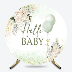 Lofaris Floral Elegant Balloon Round Baby Shower Backdrop