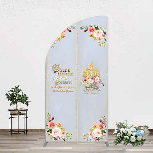 Lofaris Floral Fairy Tale Story Book Birthday Half Moon Arch Backdrop
