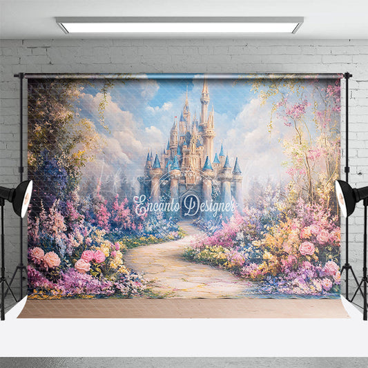 Lofaris Floral Fine Art Wonderland Castle Wedding Backdrop