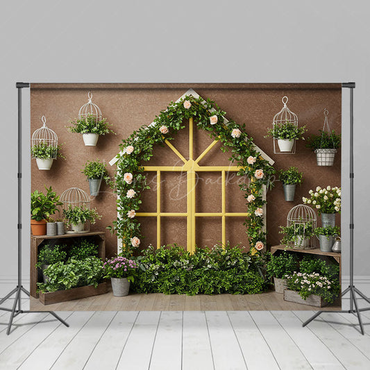 Lofaris Floral Greenhouse Sweet And Fresh Wedding Backdrop