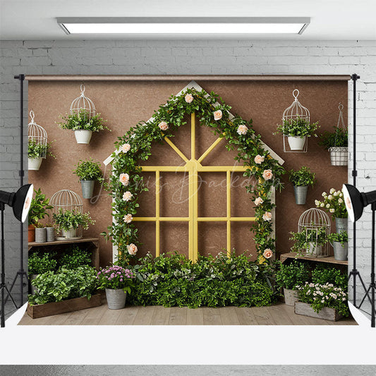 Lofaris Floral Greenhouse Sweet And Fresh Wedding Backdrop