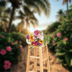 Lofaris Floral Hawaii Plants Beach Summer Holiday Backdrop