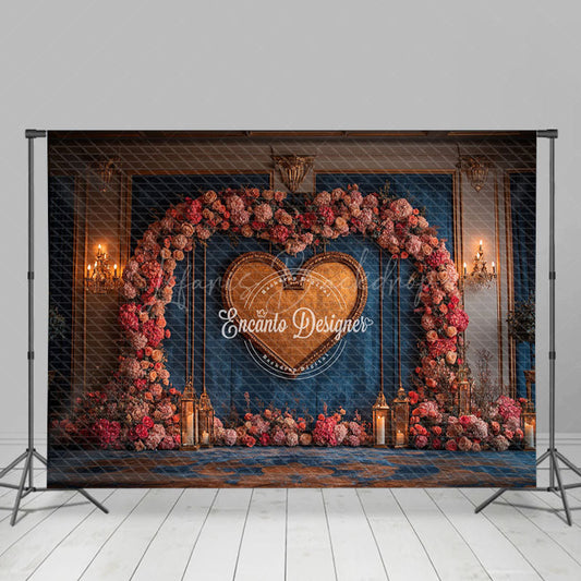 Lofaris Floral Heart Arch Elegant Sweet Wedding Backdrop