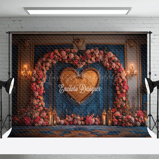 Lofaris Floral Heart Arch Elegant Sweet Wedding Backdrop