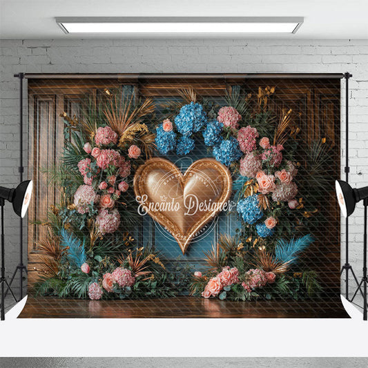 Lofaris Floral Hydrangea Heart Shape Sweet Wedding Backdrop