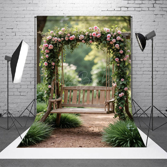 Lofaris Floral Lift Bokeh Forest Sweet Photography Backdrop