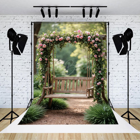 Lofaris Floral Lift Bokeh Forest Sweet Photography Backdrop