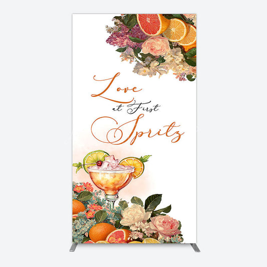 Lofaris Floral Love At First Sprits Wedding Rectangle Backdrop