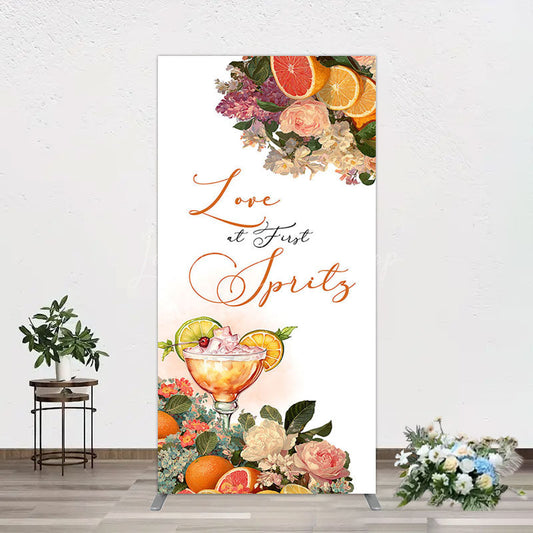 Lofaris Floral Love At First Sprits Wedding Rectangle Backdrop