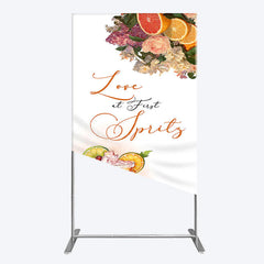 Lofaris Floral Love At First Sprits Wedding Rectangle Backdrop