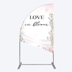 Lofaris Floral Love In Bloom Sweet Wedding Half Moon Arch Backdrop