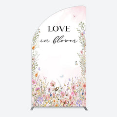 Lofaris Floral Love In Bloom Sweet Wedding Half Moon Arch Backdrop