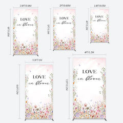 Lofaris Floral Love In Bloom Sweet Wedding Rectangle Backdrop
