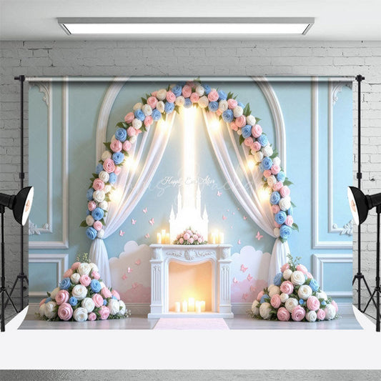 Lofaris Floral Magical Wedding Paradise Halo Castle Backdrop