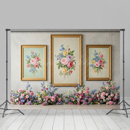 Lofaris Floral Painting Wall Elegant Sweet Wedding Backdrop