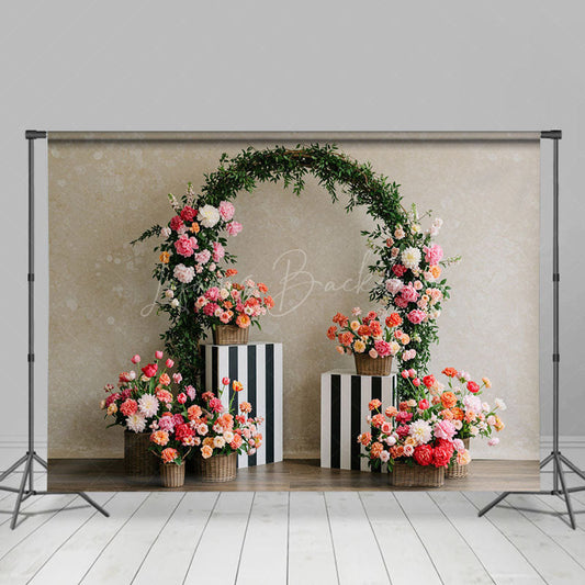 Lofaris Floral Plant Circular Arch Sweet Wedding Backdrop
