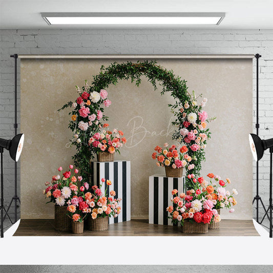 Lofaris Floral Plant Circular Arch Sweet Wedding Backdrop